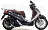 Système D'Échappement Complet Sans Catalyseur Et Homologué Au Niveau Sonore Urban Aluminium Noir Acier Noir - Arrow Special Parts Compatible Avec Piaggio Medley 150 (2016-2019)