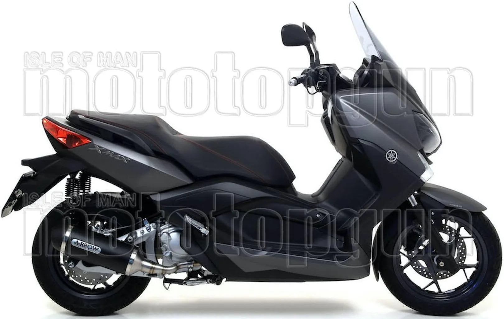 Système D'Échappement Catalytique Avec Homologation Acoustique Urban Aluminium Noir Acier Noir - Arrow Special Parts Compatible Avec Yamaha X-Max 250 (2009-2016)