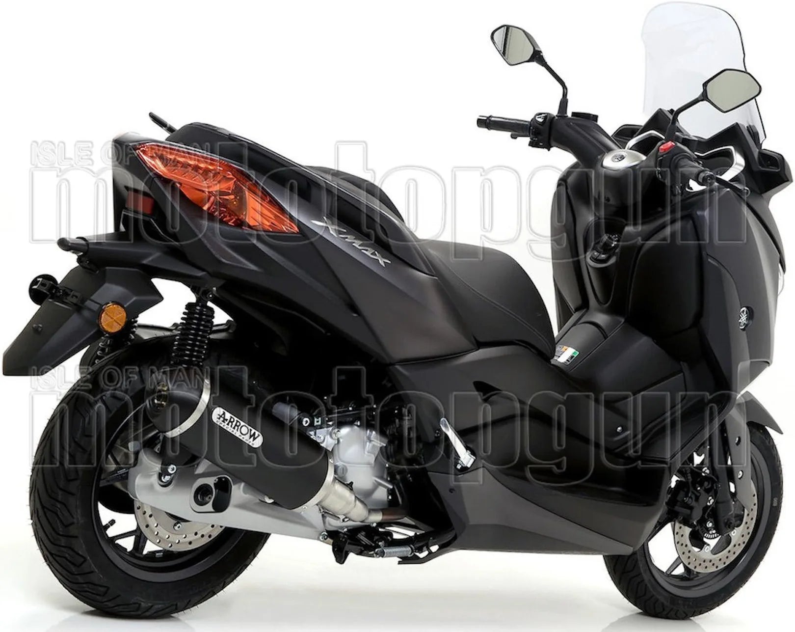 Système D'Échappement Catalytique Avec Homologation Acoustique Urban Aluminium Noir Acier Noir - Arrow Special Parts Compatible Avec Yamaha X-Max 300 (2017-2020)