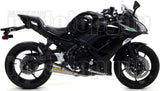 Système D'Échappement Complet Sans Catalyseur Et Homologué Au Niveau Sonore X-Kone Nichrom Carbon - Arrow Special Parts Compatible Avec Kawasaki Z 650 (2017-2020)