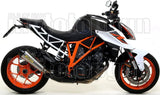 Système D'Échappement Catalytique Avec Homologation Acoustique X-Kone Nichrom Carbon - Arrow Special Parts Compatible Avec Ktm Duke 1290 (2017-2019)