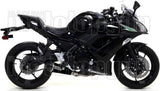 Système D'Échappement Complet Avec Catalyseur Et Homologation Acoustique X-Kone Nichrom Noir Carbon - Arrow Special Parts Compatible Avec Kawasaki Ninja 650 (2017-2020)
