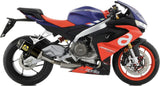 Système D'Échappement Complet Avec Catalyseur Et Homologation Acoustique Indy-Race Aluminium Noir Carbon - Arrow Special Parts Compatible Avec Aprilia Tuono 660 (2021-2024)