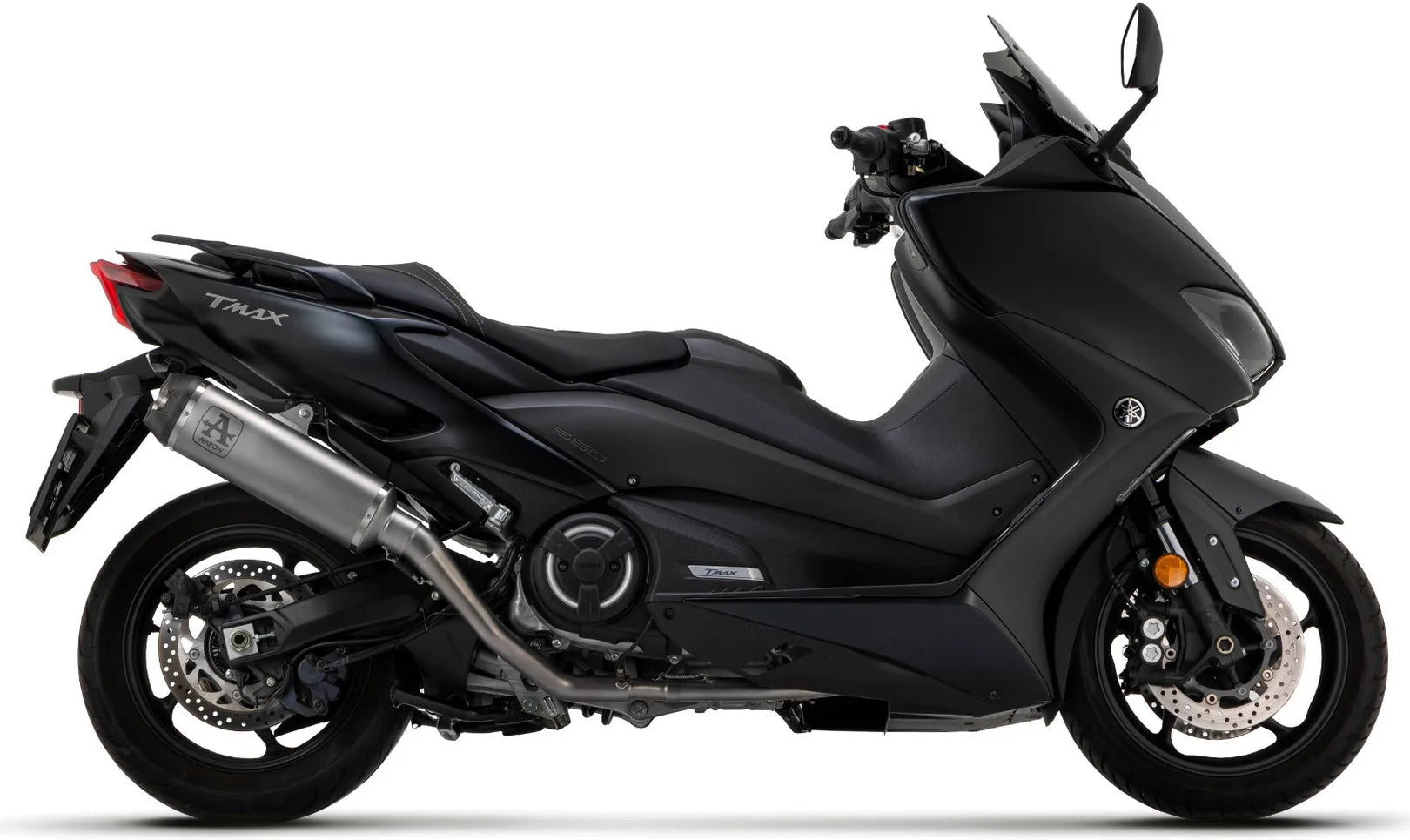 Système D'Échappement Complet Avec Catalyseur Et Homologation Acoustique Indy-Race Titanium Carbon - Arrow Special Parts Compatible Avec Yamaha Xp 560 T-Max (2020-2024)