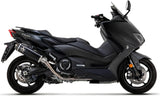 Système D'Échappement Complet Sans Catalyseur Et Homologué Au Niveau Sonore Indy-Race Titanium Noir Carbon - Arrow Special Parts Compatible Avec Yamaha Xp 560 T-Max (2020-2024)