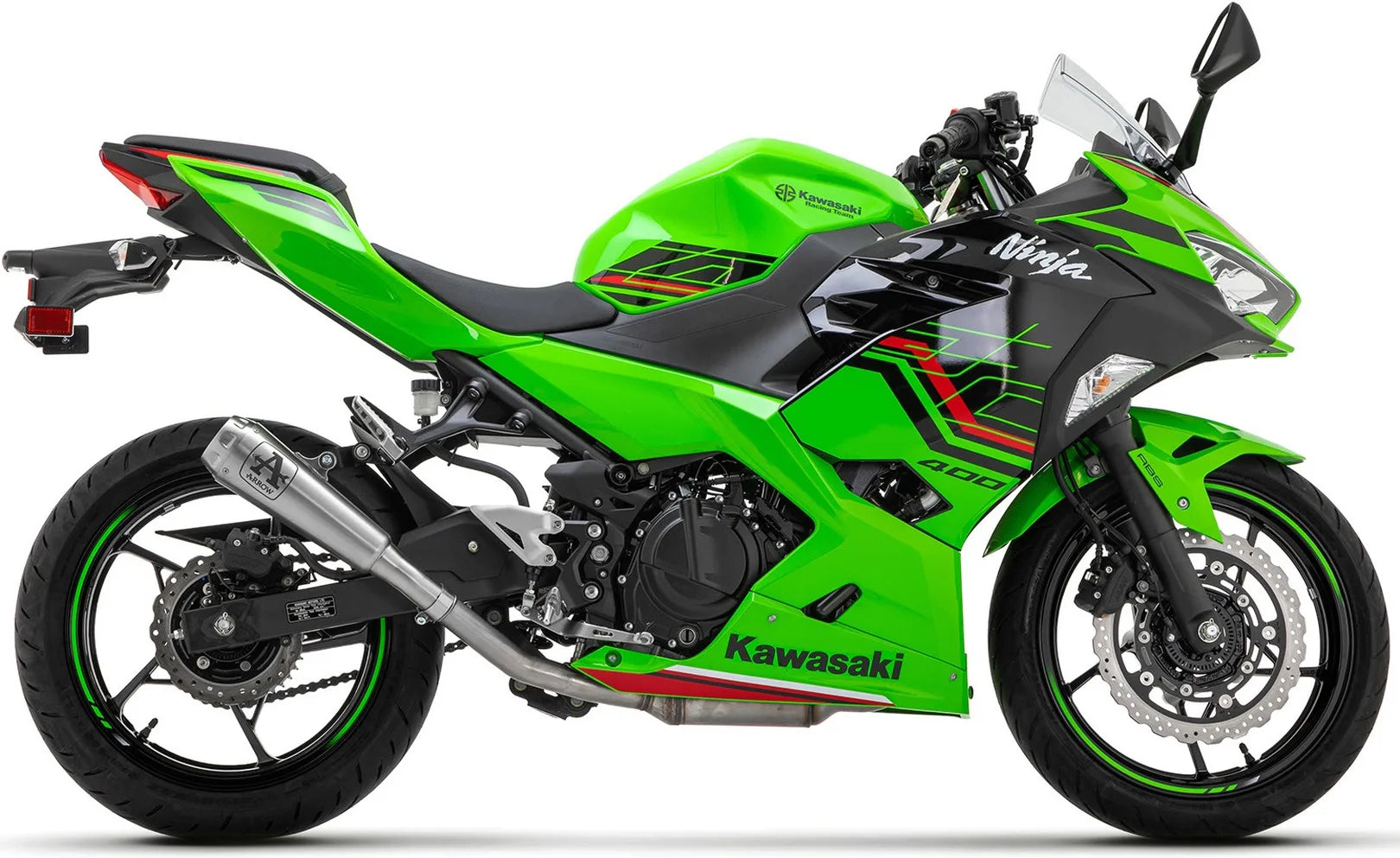 Système D'Échappement Complet Sans Catalyseur Et Homologué Au Niveau Sonore Pro-Race Nichrom Acier - Arrow Special Parts Compatible Avec Kawasaki Z 400 (2023)