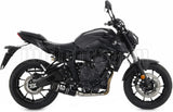 Système D'Échappement Complet Avec Catalyseur Et Homologation Acoustique Thunder Aluminium Noir Carbon - Arrow Special Parts Compatible Avec Yamaha Mt-07 (2021-2024)