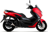 Complete Non-Catalytic Exhaust System With Sound Certification Urban Black Aluminium Stainless Steel Black - Arrow Special Parts Compatible With Yamaha N-Max 125 (2021-2024)