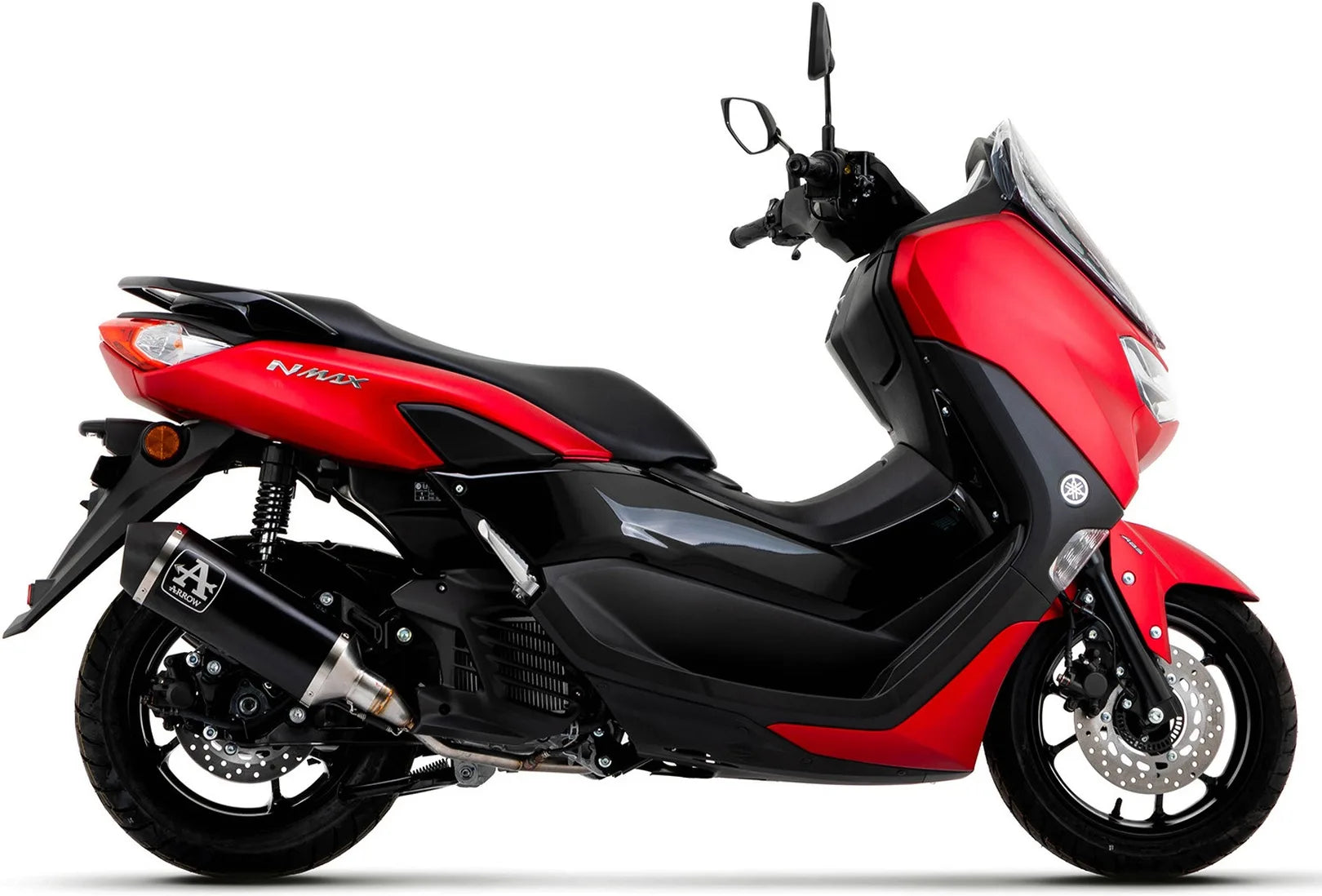 Système D'Échappement Complet Sans Catalyseur Et Homologué Au Niveau Sonore Urban Aluminium Noir Acier Noir - Arrow Special Parts Compatible Avec Yamaha N-Max 125 (2021-2024)