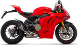 Double Sortie D'Échappement Sans Homologation Acoustique Works Full Titanium Carbon - Arrow Special Parts Compatible Avec Ducati Panigale V4 (2018-2024)