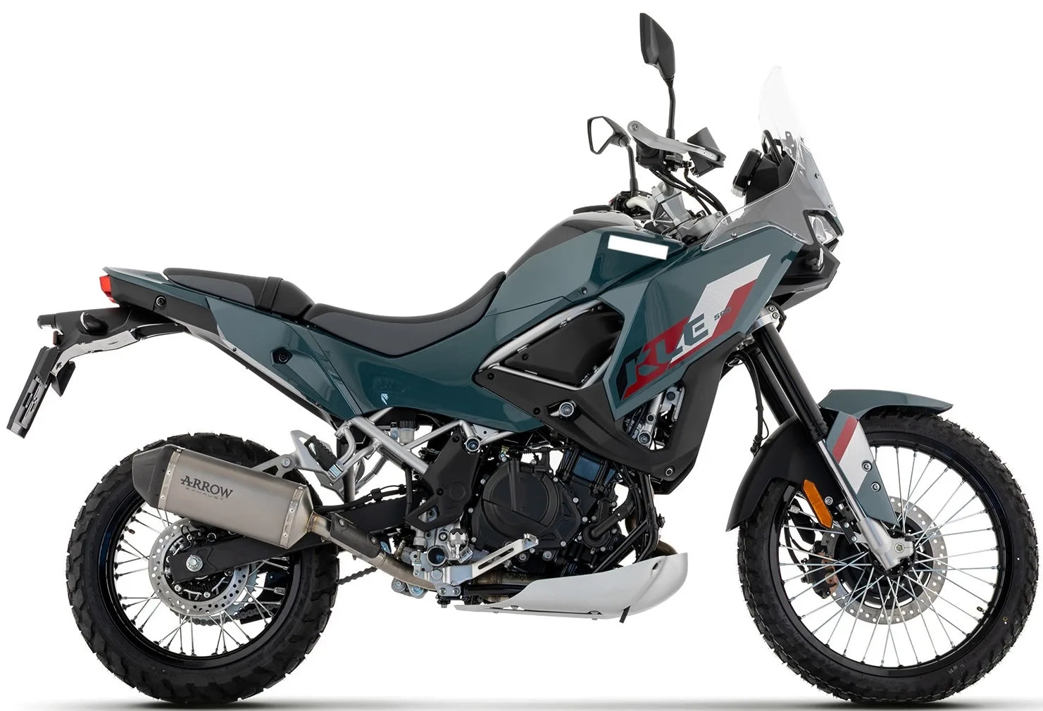 Système D'Échappement Homologué Au Niveau Sonore Explorer Titanium Embout Carby - Arrow Special Parts Compatible Avec Kawasaki Kle 500 (2026)