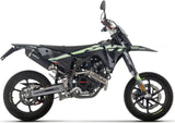 Système D'Échappement Complet Sans Catalyseur Et Homologué Au Niveau Sonore Icon Aluminium Noir Embout Carby - Arrow Special Parts Compatible Avec Fantic Motor Xef 125 (2025-2026)