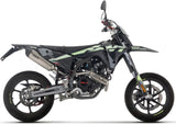 Système D'Échappement Complet Sans Catalyseur Et Homologué Au Niveau Sonore Icon Titanium Embout Carby - Arrow Special Parts Compatible Avec Fantic Motor Xef 125 (2025-2026)