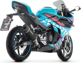Système D'Échappement Complet Sans Catalyseur Et Homologué Au Niveau Sonore Indy-Race Evo Aluminium Noir Embout Carby - Arrow Special Parts Compatible Avec Cfmoto 450 Sr (2025-2026)
