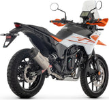 Système D'Échappement Complet Sans Catalyseur Et Homologué Au Niveau Sonore Indy-Race Evo Aluminium Noir Embout Carby - Arrow Special Parts Compatible Avec Ktm 390 Adventure X (2025-2026)