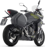 Système D'Échappement Homologué Au Niveau Sonore Indy Race Evo Aluminium Noir Embout Carby - Arrow Special Parts Compatible Avec Triumph Tiger 800 Sport (2025-2026)