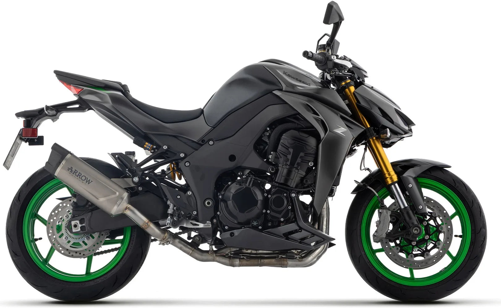 Système D'Échappement Complet Sans Catalyseur Et Homologué Au Niveau Sonore Indy-Race Evo Titanium Embout Carby - Arrow Special Parts Compatible Avec Kawasaki Z 1100 (2025-2026)