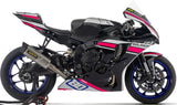 Système D'Échappement Complet Non Catalysé Et Sans Homologation Acoustique Indy-Race Evo Competition Titanium Embout Carby - Arrow Special Parts Compatible Avec Yamaha Yzf-R1 1000 (2025)