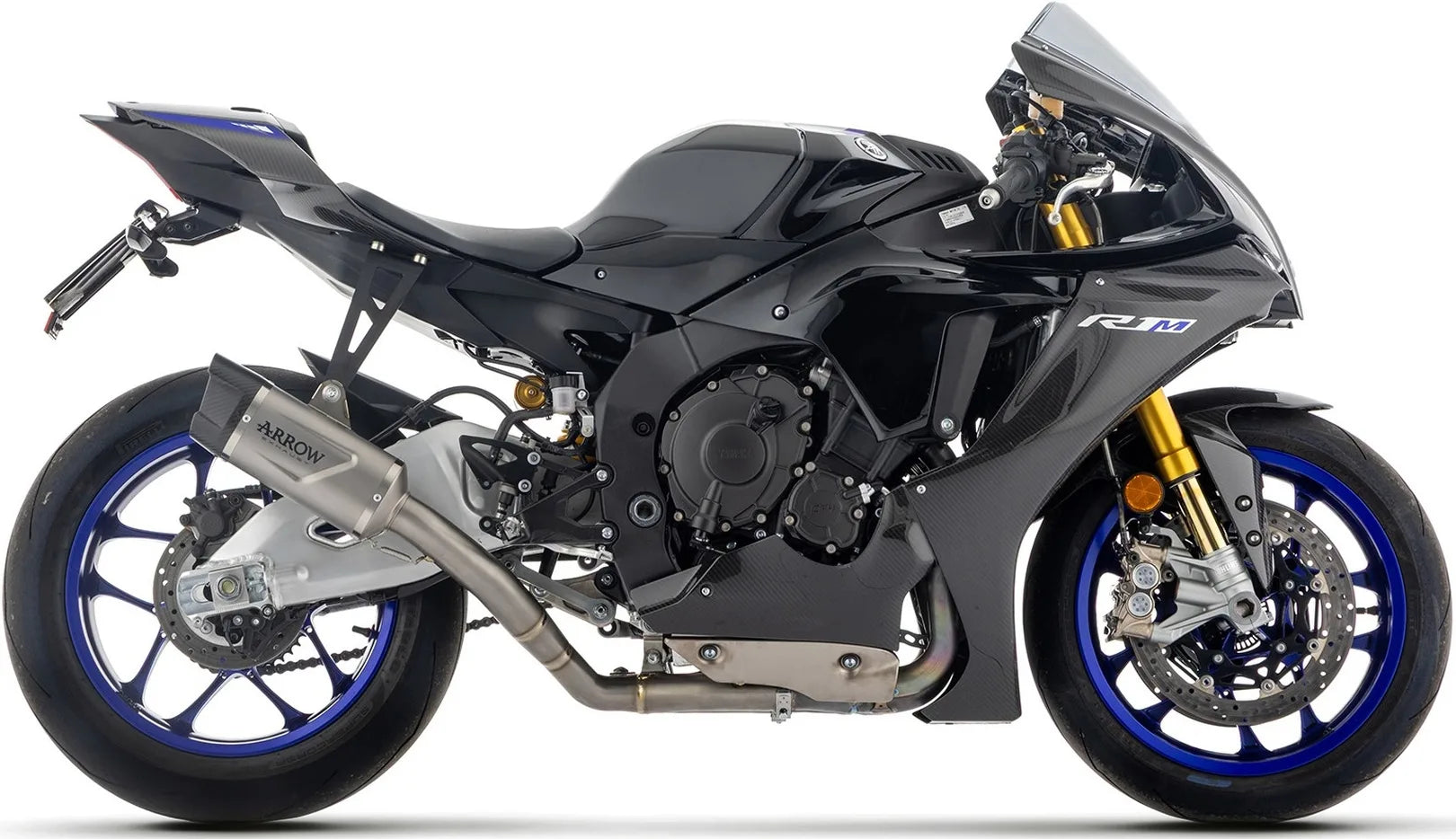 Système D'Échappement Non Catalysé Et Sans Homologation Acoustique Indy-Race Evo Titanium Embout Carby - Arrow Special Parts Compatible Avec Yamaha Yzf-R1 1000 (2025)