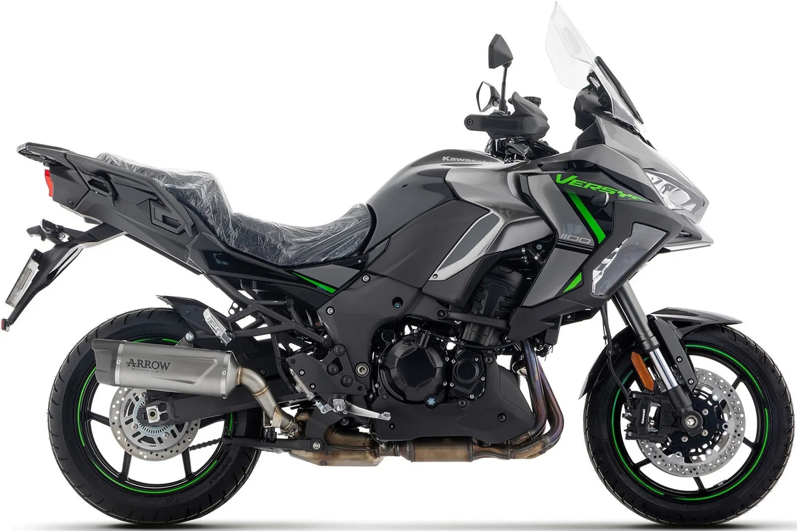Système D'Échappement Homologué Au Niveau Sonore Indy-Race Evo Titanium Embout Carby - Arrow Special Parts Compatible Avec Kawasaki Versys 1100 (2025-2026)