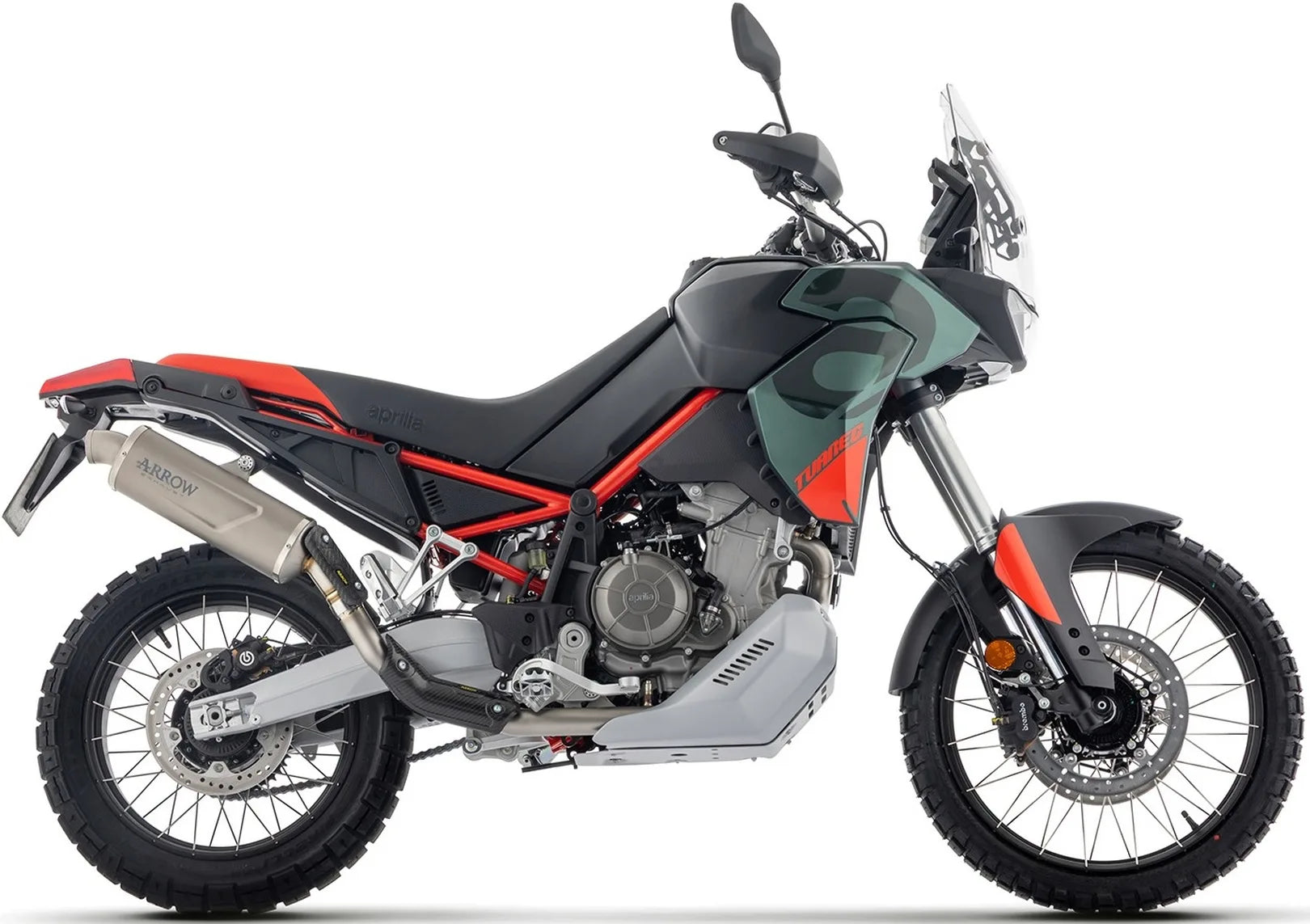 Système D'Échappement Homologué Au Niveau Sonore Indy-Race Evo Titanium Embout Carby - Arrow Special Parts Compatible Avec Aprilia Tuareg 660 (2025-2026)