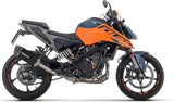Système D'Échappement Complet Sans Catalyseur Et Homologué Au Niveau Sonore Indy-Race Aluminium Noir Carbon - Arrow Special Parts Compatible Avec Ktm 125 Duke (2024-2026)
