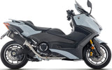 Système D'Échappement Complet Non Catalysé Et Sans Homologation Acoustique Indy-Race Titanium Noir Embout Carby - Arrow Special Parts Compatible Avec Yamaha T-Max 560 (2025-2026)