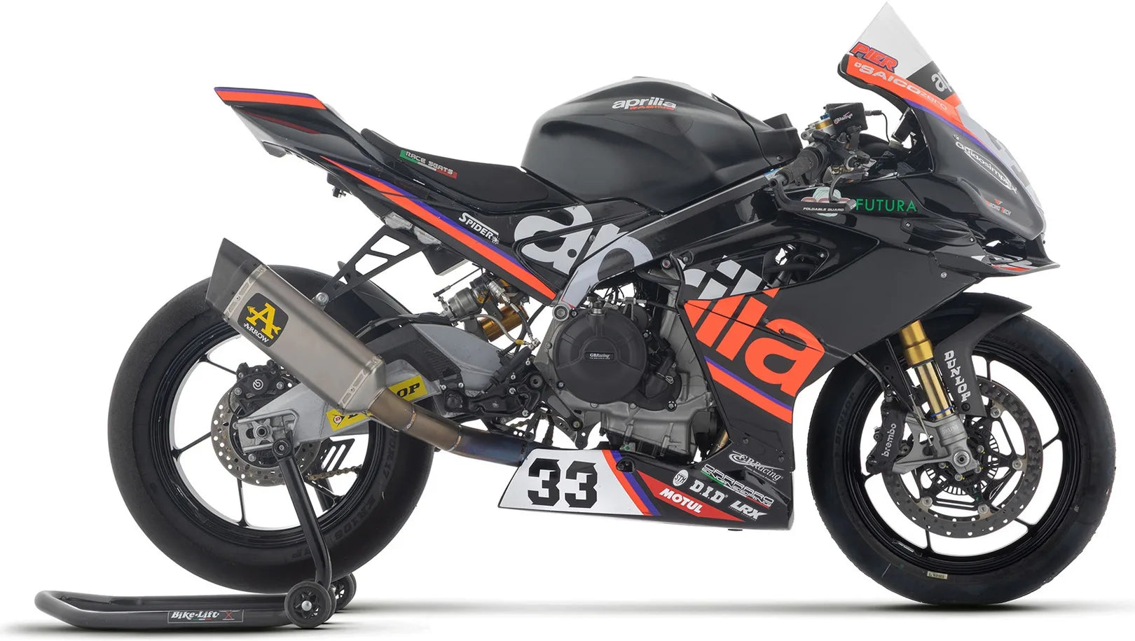 Système D'Échappement Complet Non Catalysé Et Sans Homologation Acoustique Pista Competition Sport Bike Titanium Embout Carby - Arrow Special Parts Compatible Avec Aprilia Rs 660 (2025-2026)