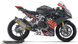 Système D'Échappement Complet Non Catalysé Et Sans Homologation Acoustique Pista Competition Sport Bike Titanium Embout Carby - Arrow Special Parts Compatible Avec Aprilia Rs 660 (2025-2026)