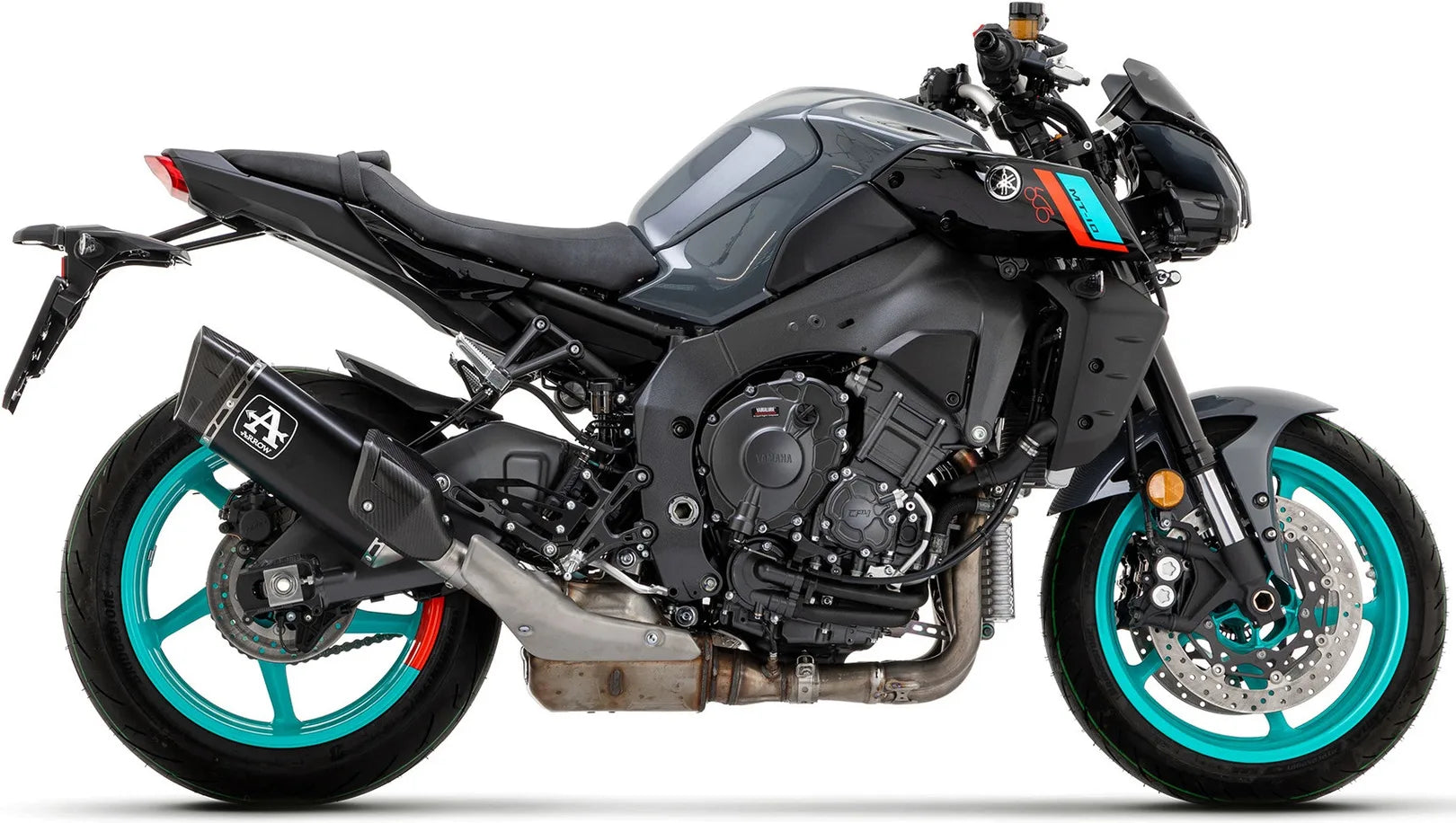 Système D'Échappement Complet Non Catalysé Et Sans Homologation Acoustique Pista Titanium Noir Carbon - Arrow Special Parts Compatible Avec Yamaha Mt-10 (2022-2024)
