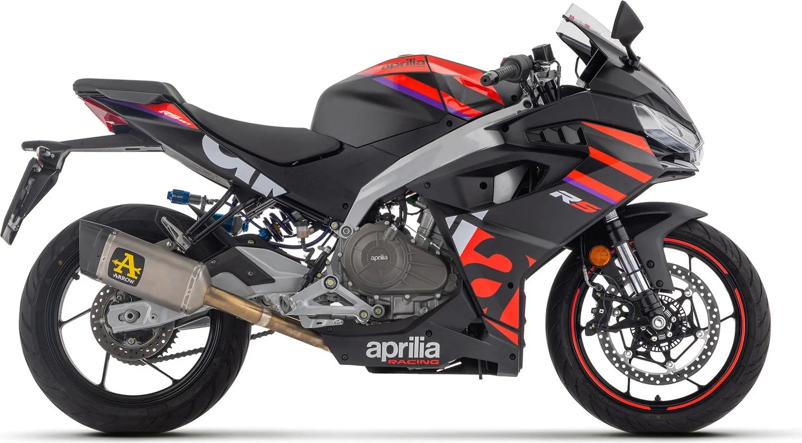 Système D'Échappement Complet Non Catalysé Et Sans Homologation Acoustique Pista Titanium Carbon - Arrow Special Parts Compatible Avec Aprilia Rs 457 (2024-2025)
