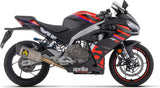 Système D'Échappement Complet Non Catalysé Et Sans Homologation Acoustique Pista Titanium Carbon - Arrow Special Parts Compatible Avec Aprilia Rs 457 (2024-2025)