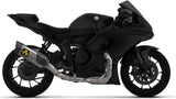 Système D'Échappement Complet Non Catalysé Et Sans Homologation Acoustique Pista Competition Titanium Embout Carby - Arrow Special Parts Compatible Avec Yamaha Yzf R9 (2025)
