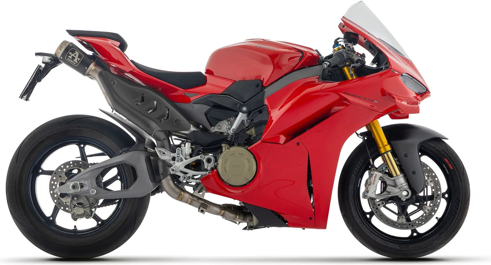 Système D'Échappement Complet Non Catalysé Et Sans Homologation Acoustique Pro-Race Competition Titanium Noir Embout Net - Arrow Special Parts Compatible Avec Ducati Panigale V4 (2025-2026)