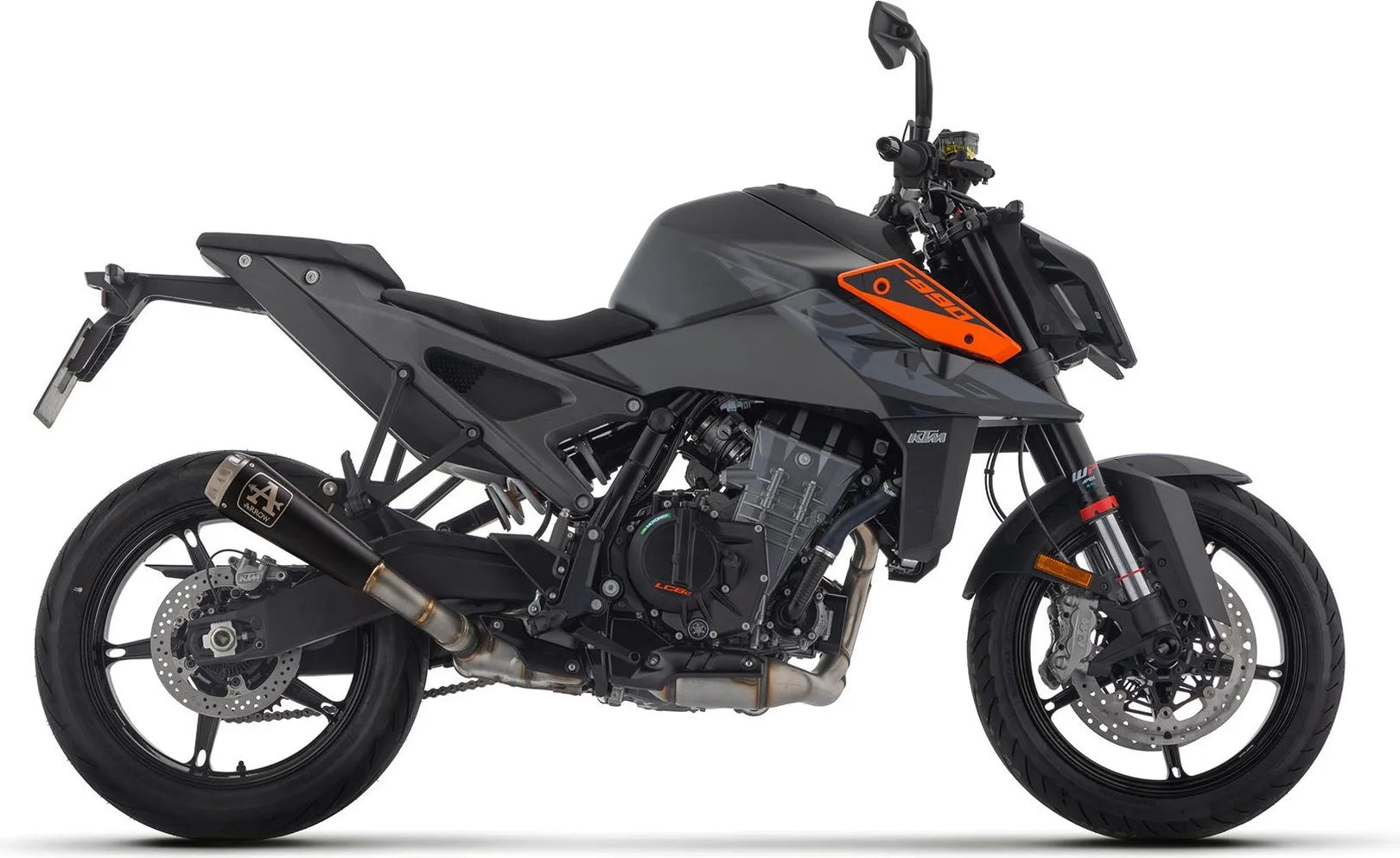 Système D'Échappement Homologué Au Niveau Sonore Pro-Race Nichrom Noir - Arrow Special Parts Compatible Avec Ktm 990 Duke (2024-2026)