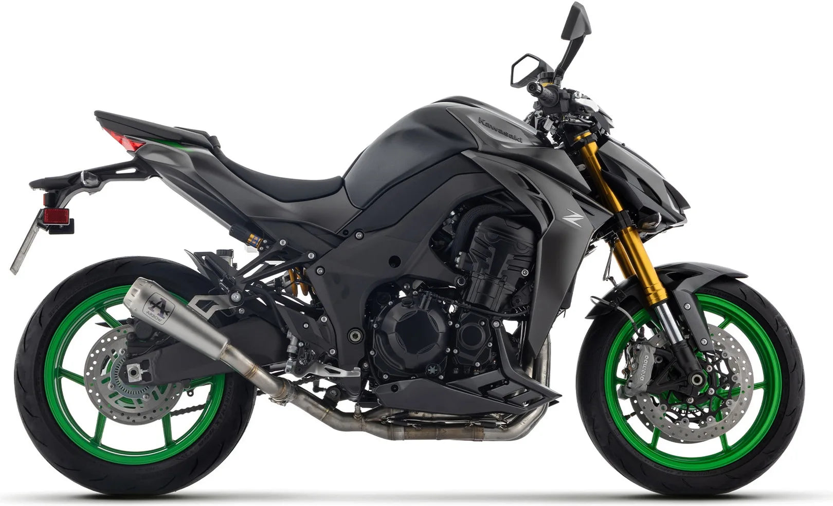Système D'Échappement Complet Sans Catalyseur Et Homologué Au Niveau Sonore Pro-Race Titanium Embout Acier - Arrow Special Parts Compatible Avec Kawasaki Z 1100 (2025-2026)