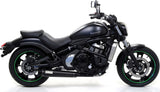 Système D'Échappement Complet Sans Catalyseur Et Homologué Au Niveau Sonore Rebel Aluminium Noir Aluminium Noir - Arrow Special Parts Compatible Avec Kawasaki Vulcan 650 S (2021-2024)