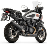 Complete Exhaust System Without Catalytic Converter And Without Sound Certification Rebel Steel Black Body And Black Aluminium Cap - Arrow Special Parts Compatible With Harley-Davidson Pan America 1250 (2026)