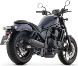 Système D'Échappement Homologué Au Niveau Sonore Rebel Nichrom Noir Embout Carby - Arrow Special Parts Compatible Avec Honda Cmx 1100 Rebel (2025-2026)