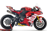 Système D'Échappement Complet Non Catalysé Et Sans Homologation Acoustique Round Competition Titanium Embout Carby - Arrow Special Parts Compatible Avec Ducati Panigale V2 / S (2025-2026)