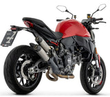 Exhaust Tip With Noise Certification Round Titanium Body And Carbon Cap - Arrow Special Parts Compatible With Ducati Monster 890 V2 (2026)