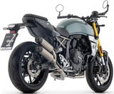 Système D'Échappement Complet Avec Catalyseur Et Homologation Acoustique Round Titanium Embout Carby - Arrow Special Parts Compatible Avec Suzuki Gsx 8T (2025-2026)