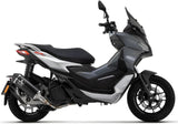 Système D'Échappement Complet Avec Catalyseur Et Homologation Acoustique Urban Aluminium Noir Acier Noir - Arrow Special Parts Compatible Avec Aprilia Sr 200 Gt (2022-2024)