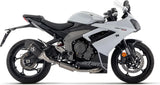 Système D'Échappement Complet Avec Catalyseur Et Homologation Acoustique Veloce Aluminium Noir Carbon - Arrow Special Parts Compatible Avec Triumph Daytona 660 (2024-2026)