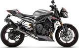Catalytic Exhaust Tip With Sound Certification Veloce Black Aluminium Carbon - Arrow Special Parts Compatible With Triumph Street Triple 765 (2020-2022)