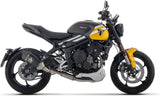 Système D'Échappement Complet Avec Catalyseur Et Homologation Acoustique Veloce Aluminium Noir Embout Carby - Arrow Special Parts Compatible Avec Triumph 660 Trident (2025-2026)