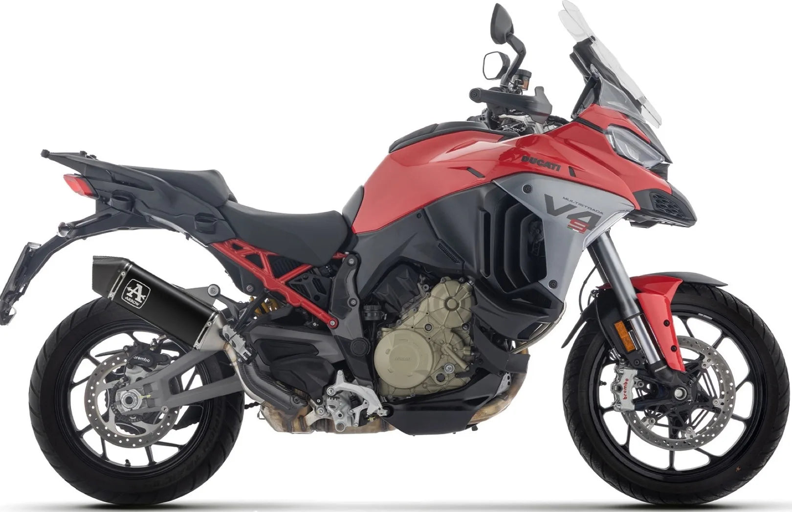 Échappement Sans Homologation Sonore Veloce Titanium Noir Embout Carby - Arrow Special Parts Compatible Avec Ducati Multistrada V4 - S (2025-2026)