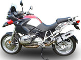 Système D'Échappement Homologué Au Niveau Sonore Albus Ceramic Aluminium Blanc - Gpr Compatible Avec Bmw R 1200 Gs - Adventure (2004-2009)