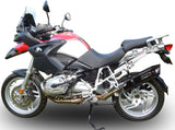 Exhaust Tip With Noise Certification Furore Aluminium Black - Gpr Compatible With Bmw R 1200 Gs - Adventure (2004-2009)