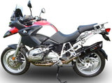 Système D'Échappement Homologué Au Niveau Sonore Furore Aluminium Noir - Gpr Compatible Avec Bmw R 1200 Gs - Adventure (2004-2009)